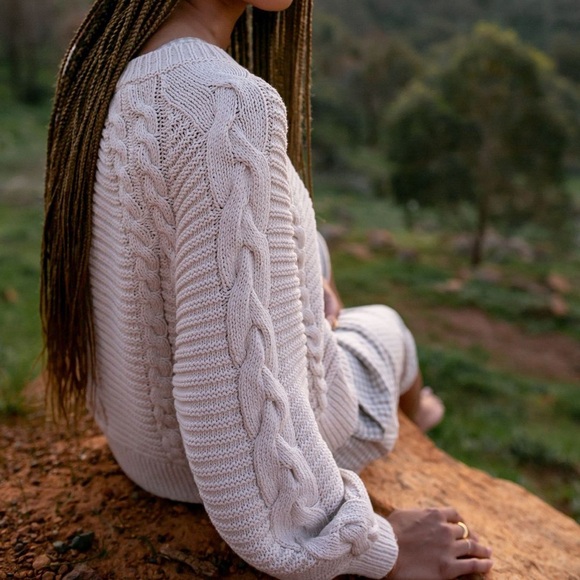 🛑 SOLD 🛑 Spell Brunch Cable Knit Jumper in Sand 🫶 - Picture 5 of 16